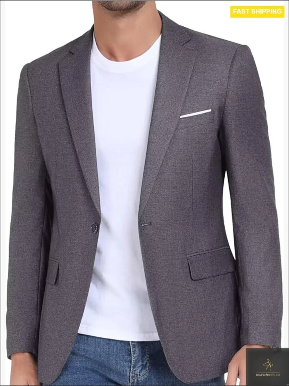 Classic Lightweight Blazer Sport Coat Elegant Business Casual Wedding Party